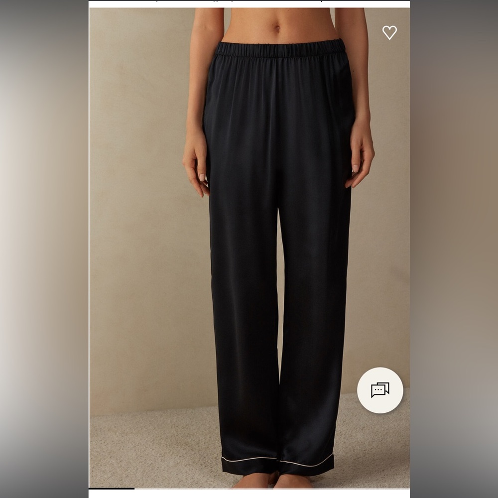 NWT Intimissimi silk pajama pants bottoms black size S (XS)